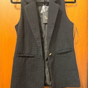 Sincerely Jules Textured Black Women's Vest